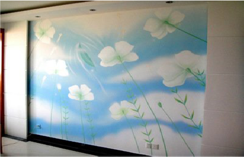 夏邑画墙绘怎么画好白云的蓬松感？