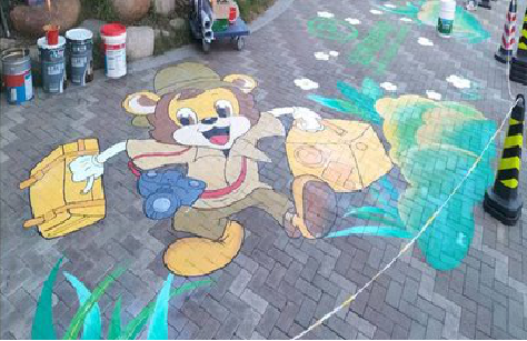 夏邑夏季画地面彩绘会遇到的问题