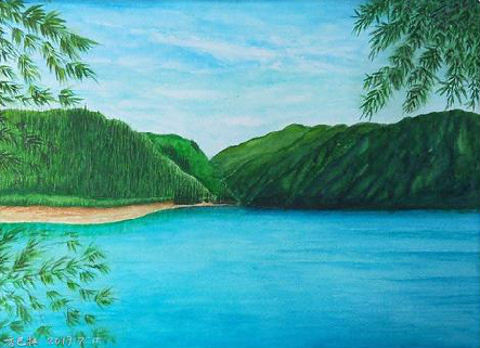 夏邑在墙绘中，如何绘画绿水青山？